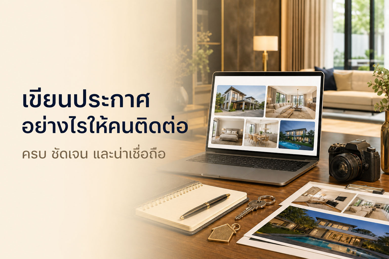 เขียนประกาศขายหรือเช่าอสังหาฯ อย่างไรให้ข้อมูลครบและน่าเชื่อถือ